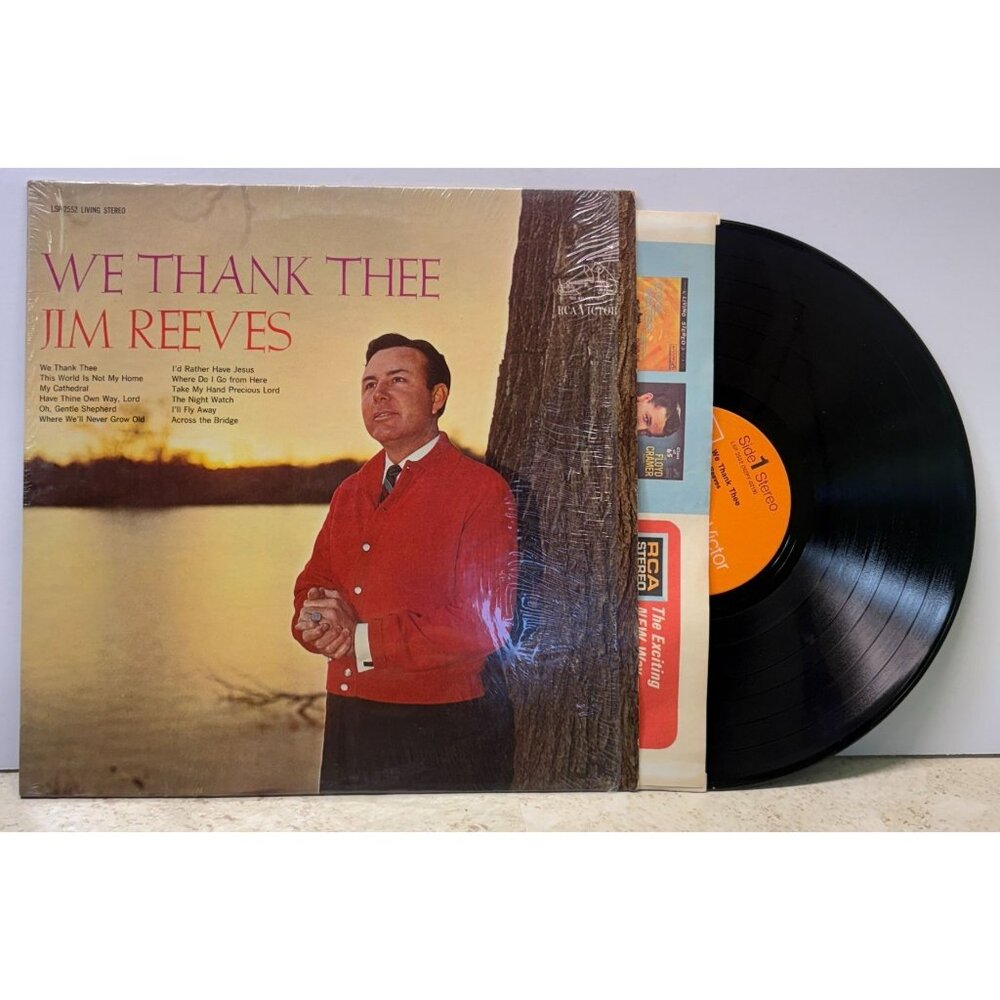 Jim Reeves We Thank Thee Country Vinyl LP in Shrink RCA Living Stereo
